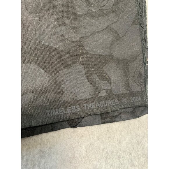 Timeless Treasures Black Rose Pattern Fabric 1/4 yard x 44" Cotton Floral Crafti - Picture 3 of 4